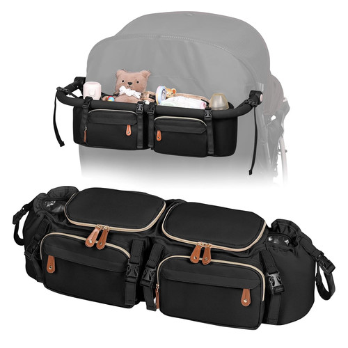 Double stroller organizer for - stroller,